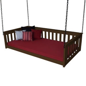 A & L Furniture VersaLoft Mission Hanging Daybed with Chain Daybed Twin / Coffee