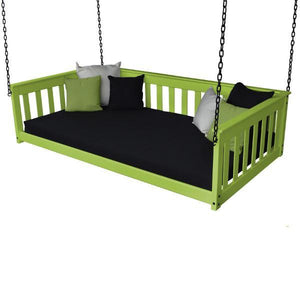 A & L Furniture VersaLoft Mission Hanging Daybed with Chain Daybed Twin / Lime Green