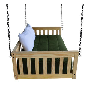 A & L Furniture VersaLoft Mission Hanging Daybed with Chain Daybed Twin / Unfinished