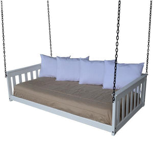 A & L Furniture VersaLoft Mission Hanging Daybed with Chain Daybed Twin / White