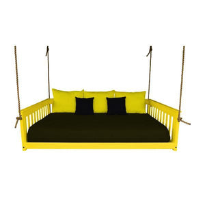 A & L Furniture VersaLoft Mission Hanging Daybed with Rope Daybed Full / Canary Yellow