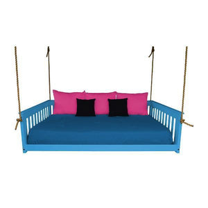 A & L Furniture VersaLoft Mission Hanging Daybed with Rope Daybed Full / Caribbean Blue