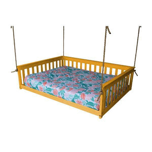 A & L Furniture VersaLoft Mission Hanging Daybed with Rope Daybed Full / Honey