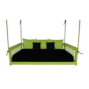 A & L Furniture VersaLoft Mission Hanging Daybed with Rope Daybed Full / Lime Green