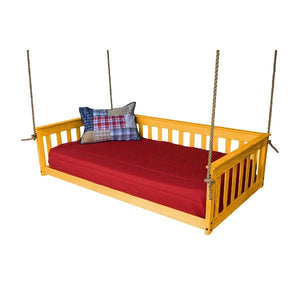 A & L Furniture VersaLoft Mission Hanging Daybed with Rope Daybed Twin / Honey