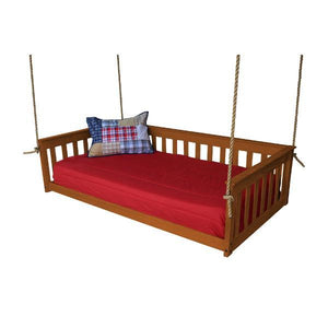 A & L Furniture VersaLoft Mission Hanging Daybed with Rope Daybed Twin / Mike's Cherry