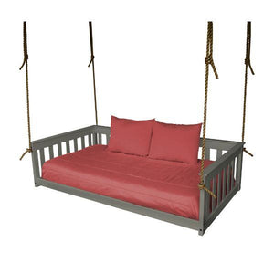 A & L Furniture VersaLoft Mission Hanging Daybed with Rope Daybed Twin / Olive Gray