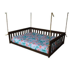 A & L Furniture VersaLoft Mission Hanging Daybed with Rope Daybed Twin / Unfinished
