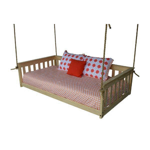 A & L Furniture VersaLoft Mission Hanging Daybed with Rope Daybed Twin / Unfinished