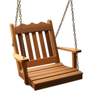A & L Furniture Western Red Cedar 2ft Royal English Chair Swing Porch Swings Unfinished