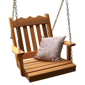 A & L Furniture Western Red Cedar 2ft Royal English Chair Swing Porch Swings Unfinished