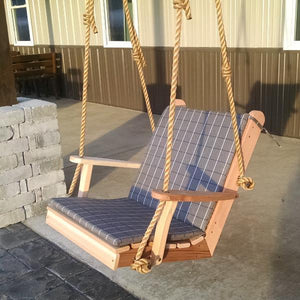 A & L Furniture Western Red Cedar 2ft Traditional English Chair Swing Porch Swings Unfinished