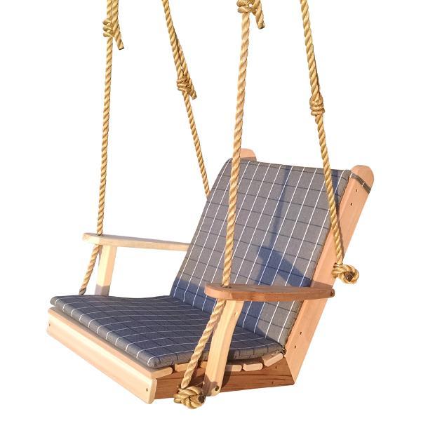 A &amp; L Furniture Western Red Cedar 2ft Traditional English Chair Swing Porch Swings Unfinished