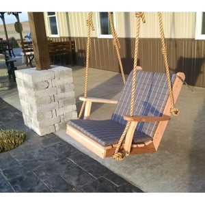A & L Furniture Western Red Cedar 2ft Traditional English Chair Swing Porch Swings Unfinished