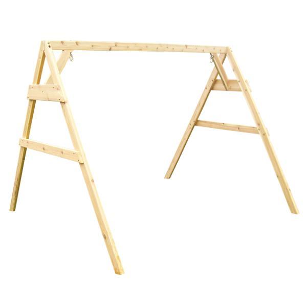 A &amp; L Furniture Western Red Cedar 2x4 A-Frame Swing Stand for Swing or Swingbed (Hangers Included) Porch Swing Stands 4ft / Unfinished