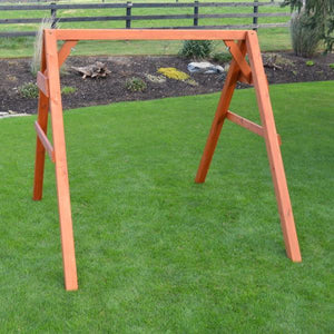 A & L Furniture Western Red Cedar 4x4 A-Frame Swing Stand for Swing or Swingbed (Hangers Included) Porch Swing Stands 4ft / Unfinished