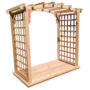 A & L Furniture Western Red Cedar Cambridge Arbor & Deck Porch Swing Stands 4ft / Unfinished