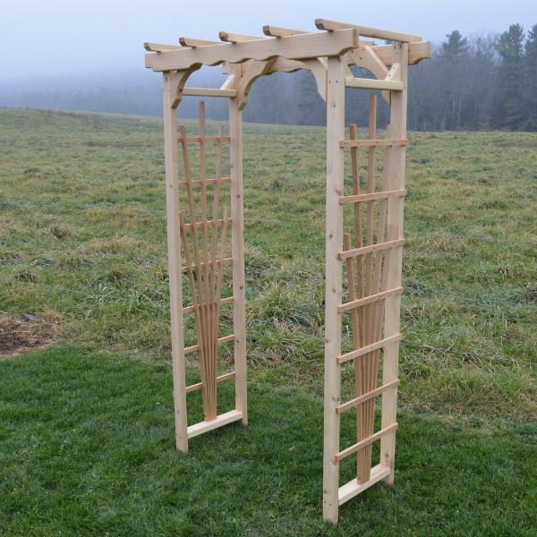 A &amp; L Furniture Western Red Cedar Concord Arbor Porch Swing Stands 3ft / Unfinished