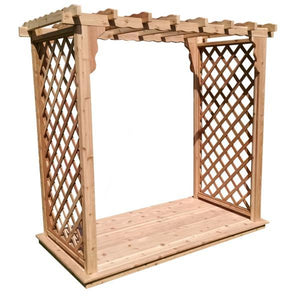A & L Furniture Western Red Cedar Covington Arbor & Deck Porch Swing Stands 4ft / Unfinished
