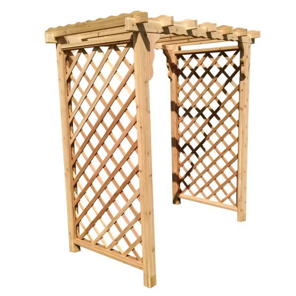 A &amp; L Furniture Western Red Cedar Covington Arbor Porch Swing Stands 4ft / Unfinished
