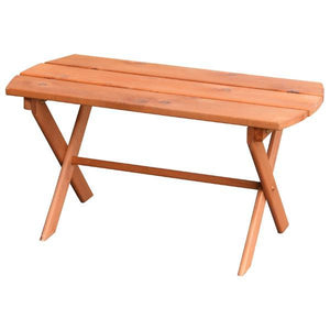A & L Furniture Western Red Cedar Folding Coffee Table Coffee Table Unfinished