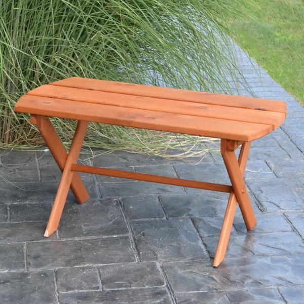 A &amp; L Furniture Western Red Cedar Folding Coffee Table Coffee Table Unfinished
