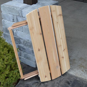 A & L Furniture Western Red Cedar Folding Coffee Table Coffee Table Unfinished