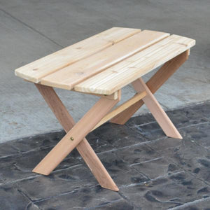 A & L Furniture Western Red Cedar Folding Coffee Table Coffee Table Unfinished