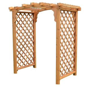 A & L Furniture Western Red Cedar Jamesport Arbor Porch Swing Stands 4ft / Unfinished
