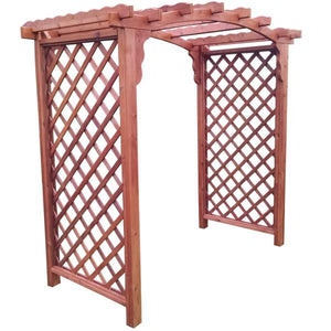 A & L Furniture Western Red Cedar Jamesport Arbor Porch Swing Stands 4ft / Unfinished