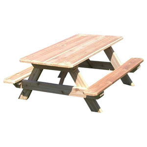 A & L Furniture Western Red Cedar Kids Picnic Table Picnic Table Unfinished / No