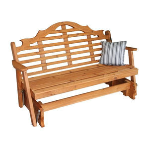 A & L Furniture Western Red Cedar Marlboro Glider Glider 4ft / Unfinished