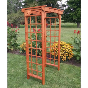 A & L Furniture Western Red Cedar Morgan Arbor Porch Swing Stands 3ft / Cedar