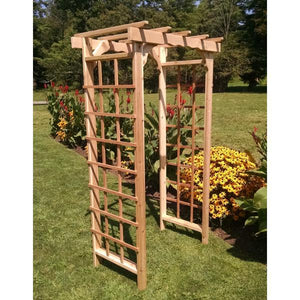 A & L Furniture Western Red Cedar Morgan Arbor Porch Swing Stands 3ft / Unfinished