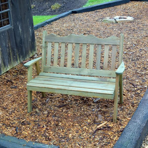 A & L Furniture Western Red Cedar Royal English Garden Bench Garden Benches 4ft / Unfinished