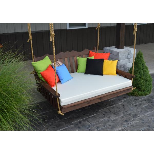 A &amp; L Furniture Western Red Cedar Royal English Garden Swingbed Swing Beds 4ft / Unfinished