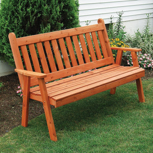 Western Red Cedar Traditional English Garden Bench - The Charming Bench Company