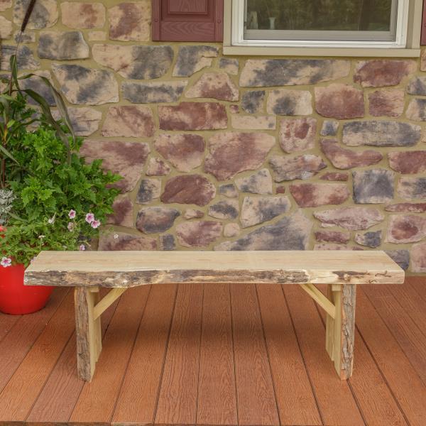 A &amp; L Furniture Wildwood Bench Garden Benches 2ft / Unfinished