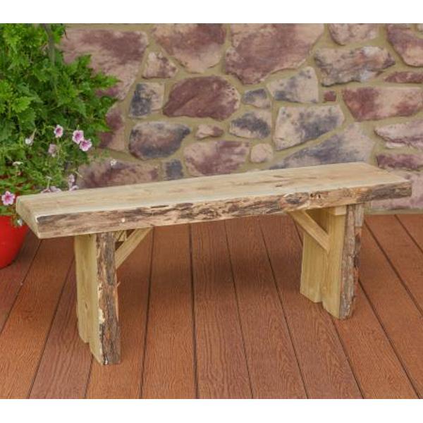 A &amp; L Furniture Wildwood Bench Garden Benches 4ft / Unfinished