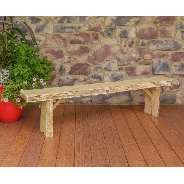 A &amp; L Furniture Wildwood Bench Garden Benches 6ft / Unfinished