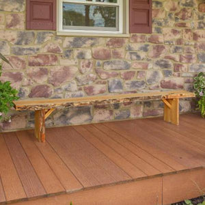 A & L Furniture Wildwood Bench Garden Benches 8ft / Natural