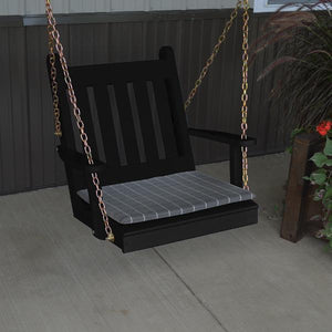 A & L Furniture Yellow Pine 2ft Traditional English Chair Swing Swings Unfinished