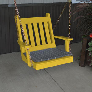 A & L Furniture Yellow Pine 2ft Traditional English Chair Swing Swings Unfinished