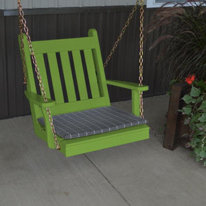 A & L Furniture Yellow Pine 2ft Traditional English Chair Swing Swings Unfinished