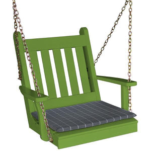 A & L Furniture Yellow Pine 2ft Traditional English Chair Swing Swings Unfinished