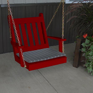 A & L Furniture Yellow Pine 2ft Traditional English Chair Swing Swings Unfinished