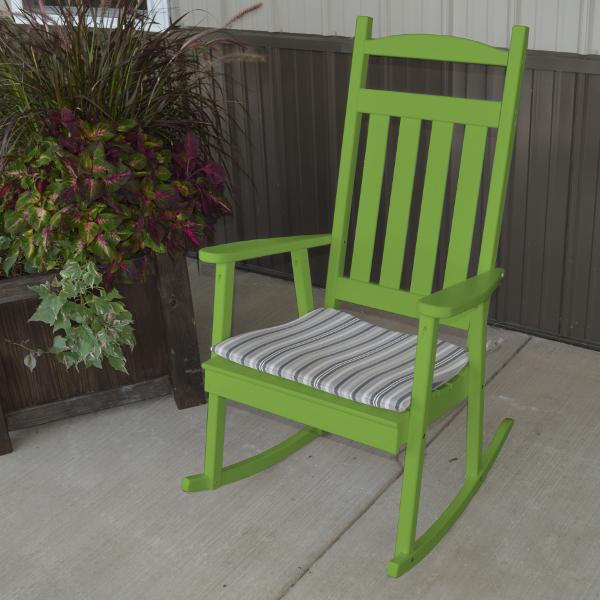 A &amp; L Furniture Yellow Pine Classic Porch Rocker Rocker Chair Unfinished