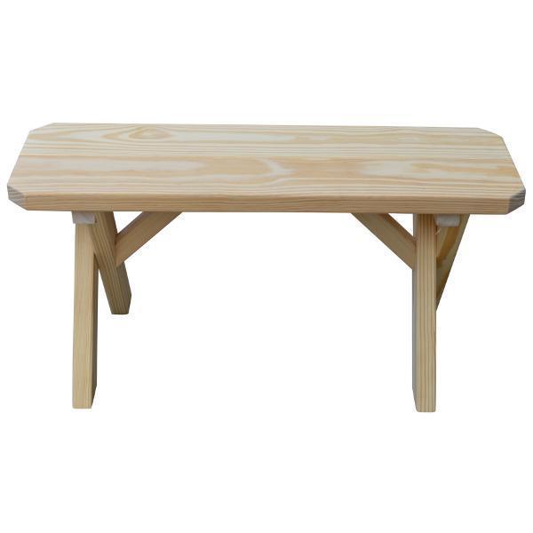 A &amp; L Furniture Yellow Pine Crossleg Bench Size 5ft, 6ft, 8ft Picnic Bench 5ft / Unfinished