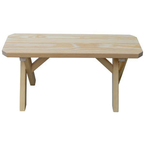A & L Furniture Yellow Pine Crossleg Bench Size 5ft, 6ft, 8ft Picnic Bench 5ft / Unfinished