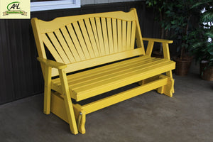 Yellow Pine Fan Back Style Glider - The Charming Bench Company
